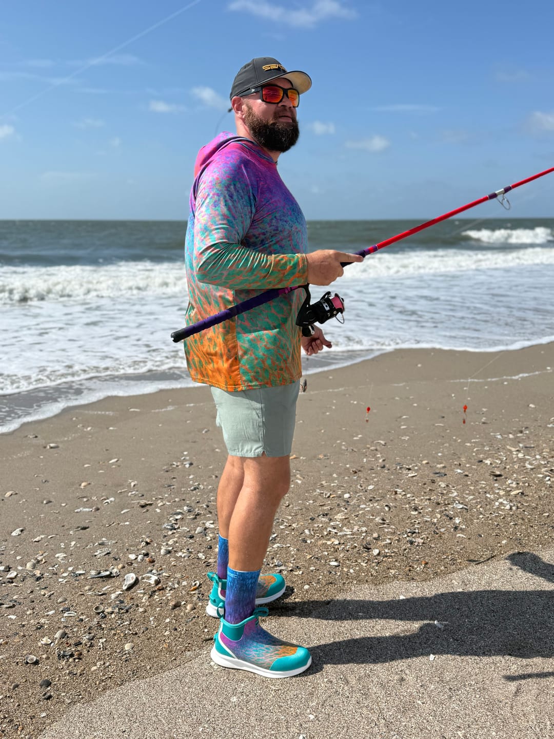 Customer photo review of Parrotfish Sport Tec Hooded Long Sleeve – Men's