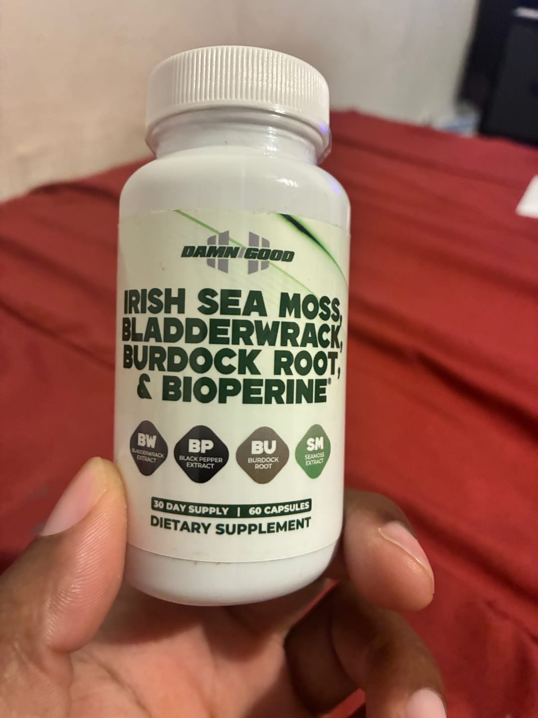 Customer photo review of Damn Good™ Sea Moss Multimineral Complex - 60 Capsules (30 Servings)
