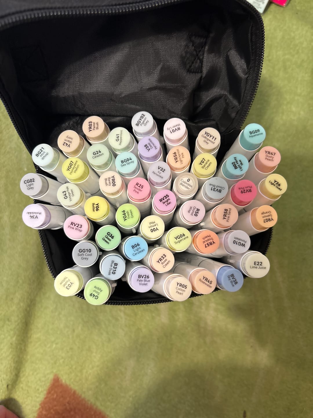 Customer photo review of Ohuhu Honolulu New 48 Pastel Colors Dual Tips Alcohol Art Markers - Blossoming (New Color Codes)