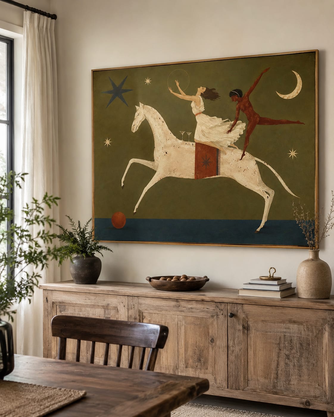 Customer photo review of Moonbound Twin Riders-Horse Painting