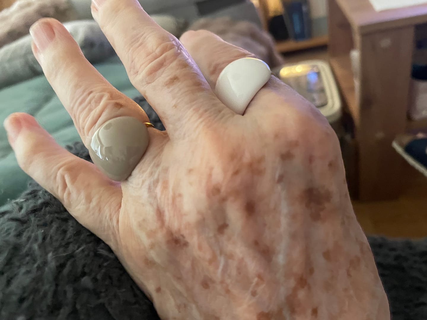 Customer photo review of Lava Drop SS Enamel Ring