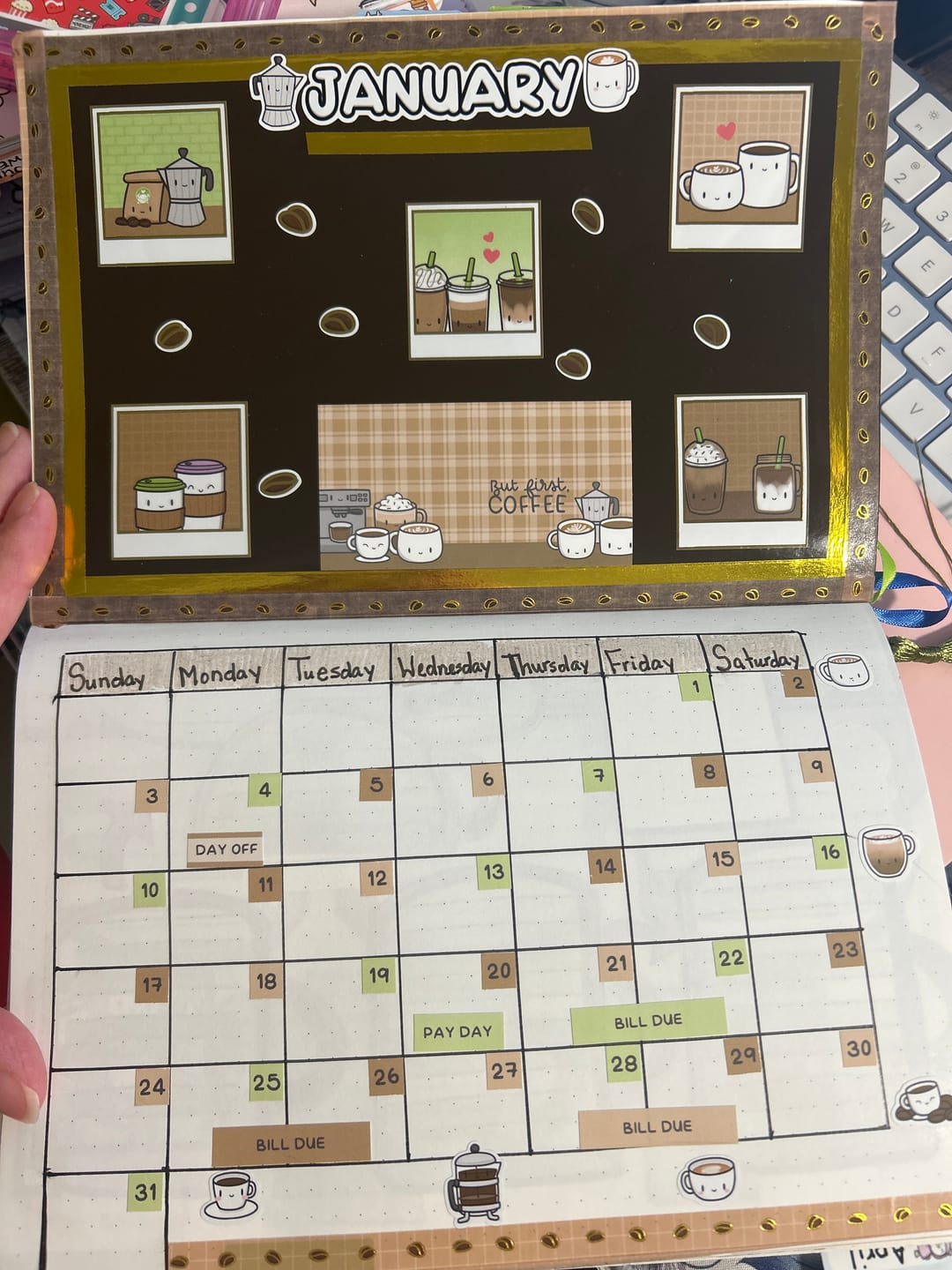 Customer photo review of Coffee Lovers Variety Sticker Pack