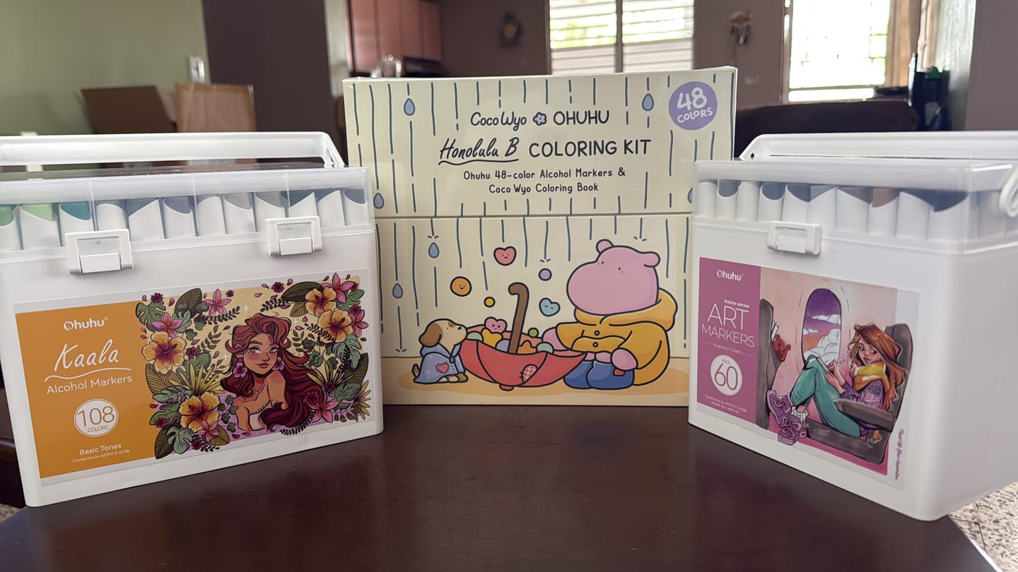 Customer photo review of Ohuhu Kaala Five Tones Slim Broad and Fine Dual Tips Alcohol Art Markers