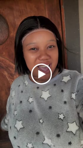 Customer video review of Vietnamese Super Double Drawn Bone Straight 5x5 Glueless Closure 10" Natural Black Wig