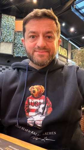 Customer photo review of Moletom RL Polo Bear Hooded Sweatshirt - Marinho