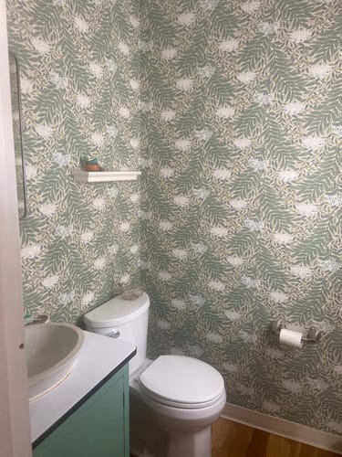 Customer photo review of Rifle Paper Co. RF7502 Highgrove Linen Wallpaper