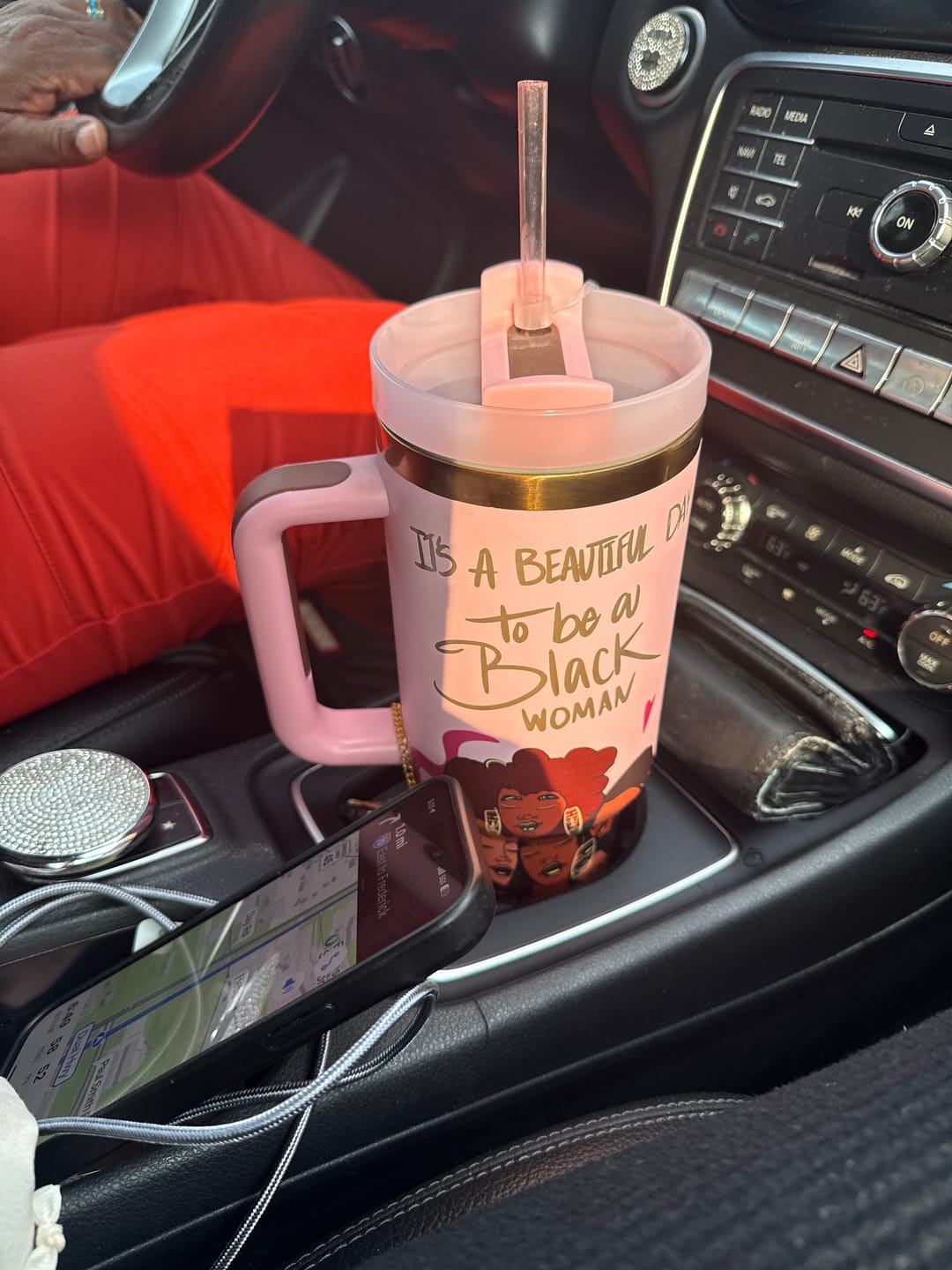 Customer photo review of Limited Edition "Crème Brûlée" Pink FlowSip™ Insulated Tumbler – Pinklomein x Cecilia's House