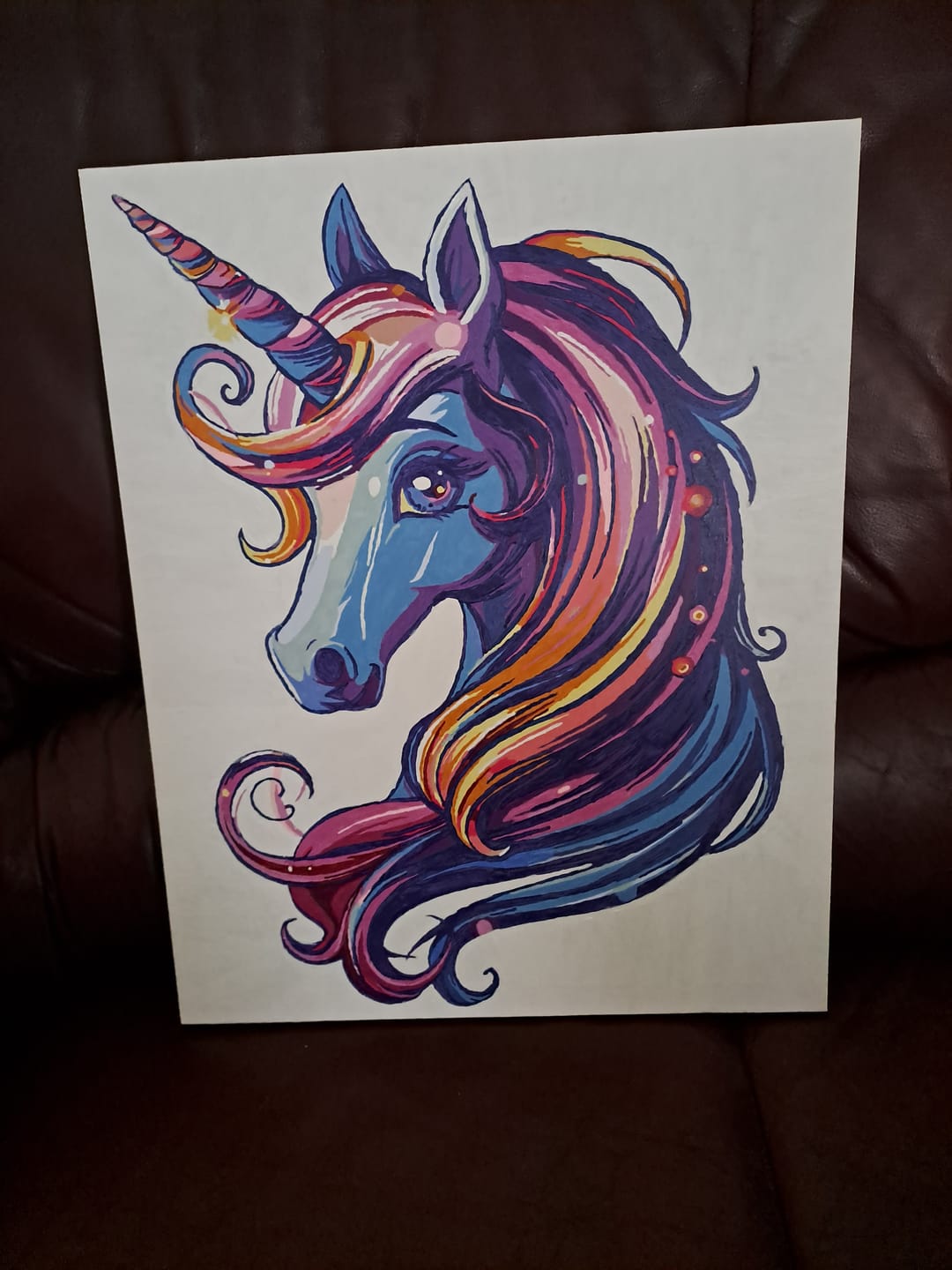 Customer photo review of Unicorn Portrait | Paint by Numbers