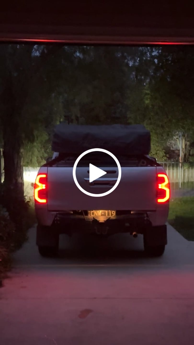 Customer video review of Blacked Out LED Tail Lights for Toyota N80 Hilux (GR Style)