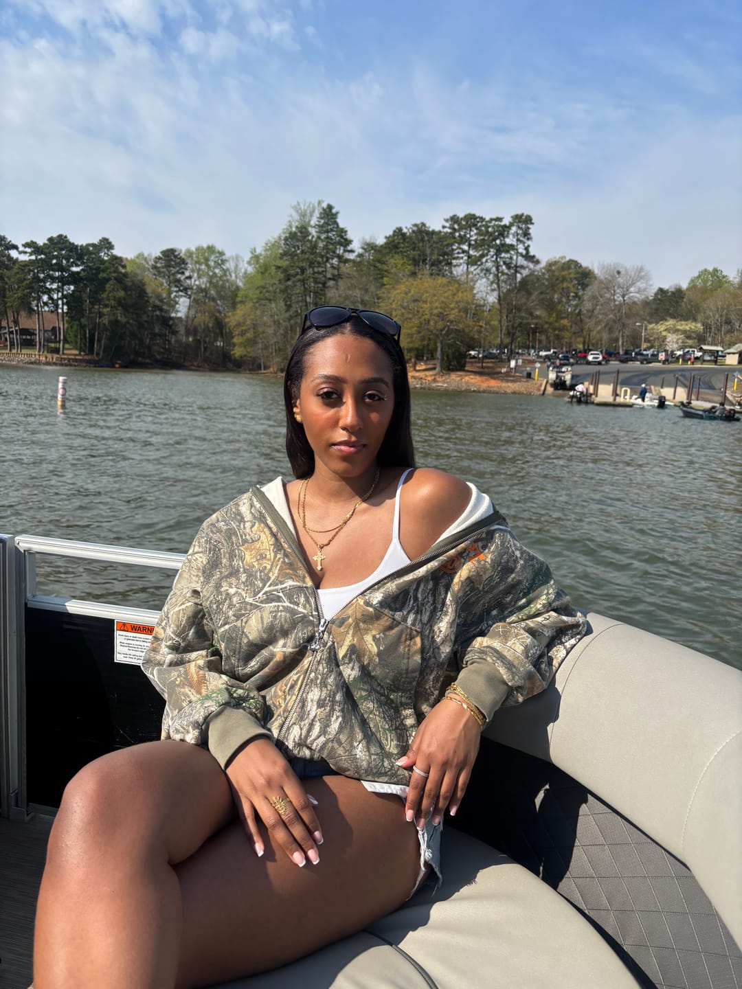 Customer photo review of CAMO FULL ZIP HOODIE