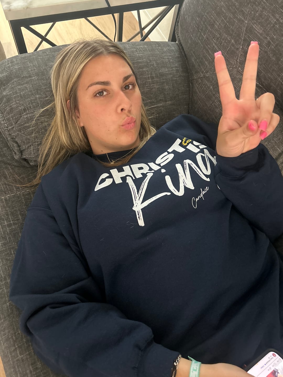 Customer photo review of Christ Is King Sweatshirt