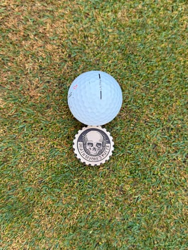 Customer photo review of Death Before 3 Putts - Brass EDC Marker