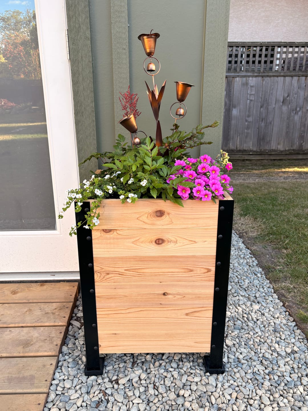 Customer photo review of 18" x 18" Planter Box - 24" TALL / Select Grade