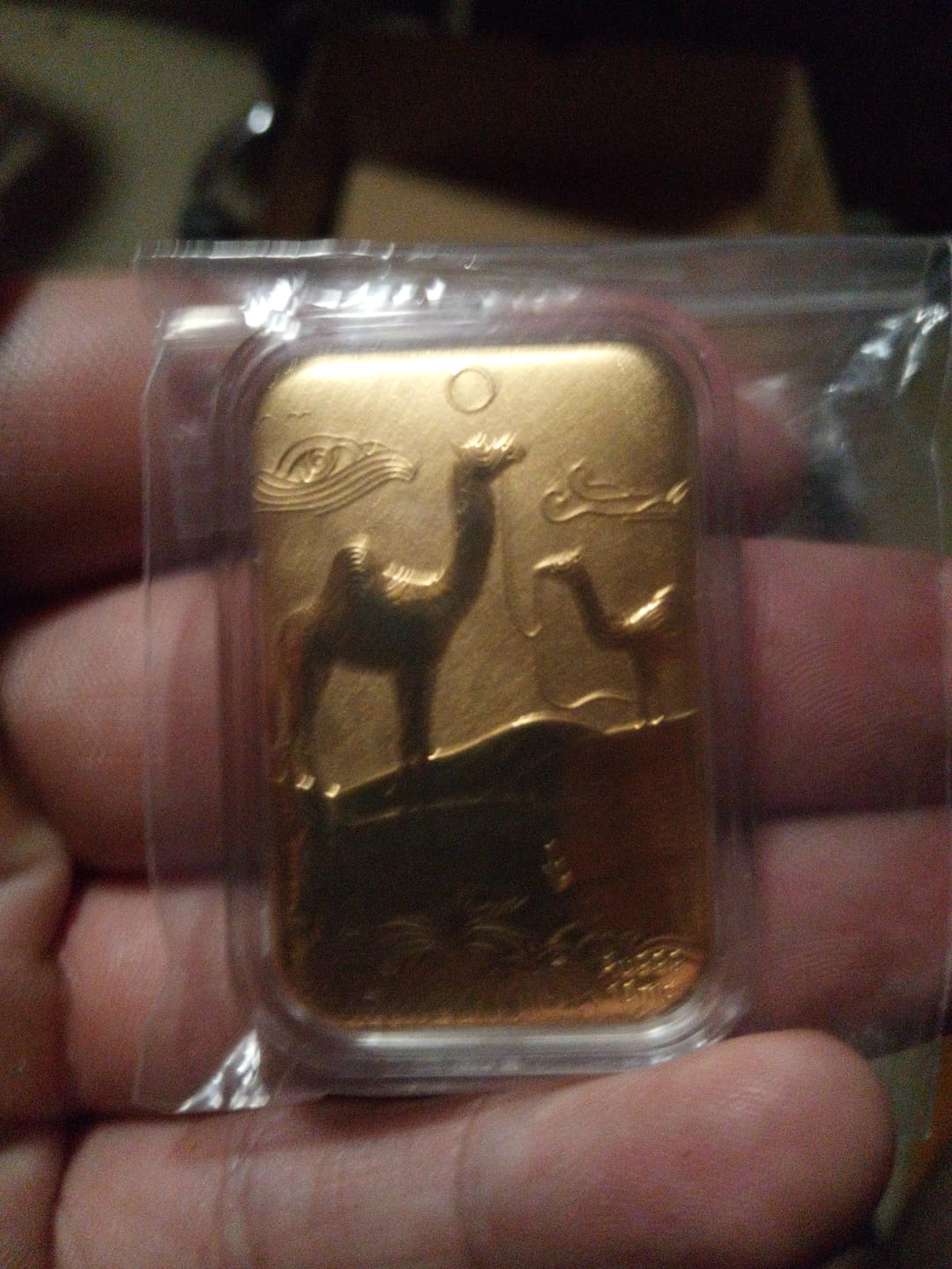 Customer photo review of 24K Yellow Gold (99.99% Gold Purity) Essential Camel Piece