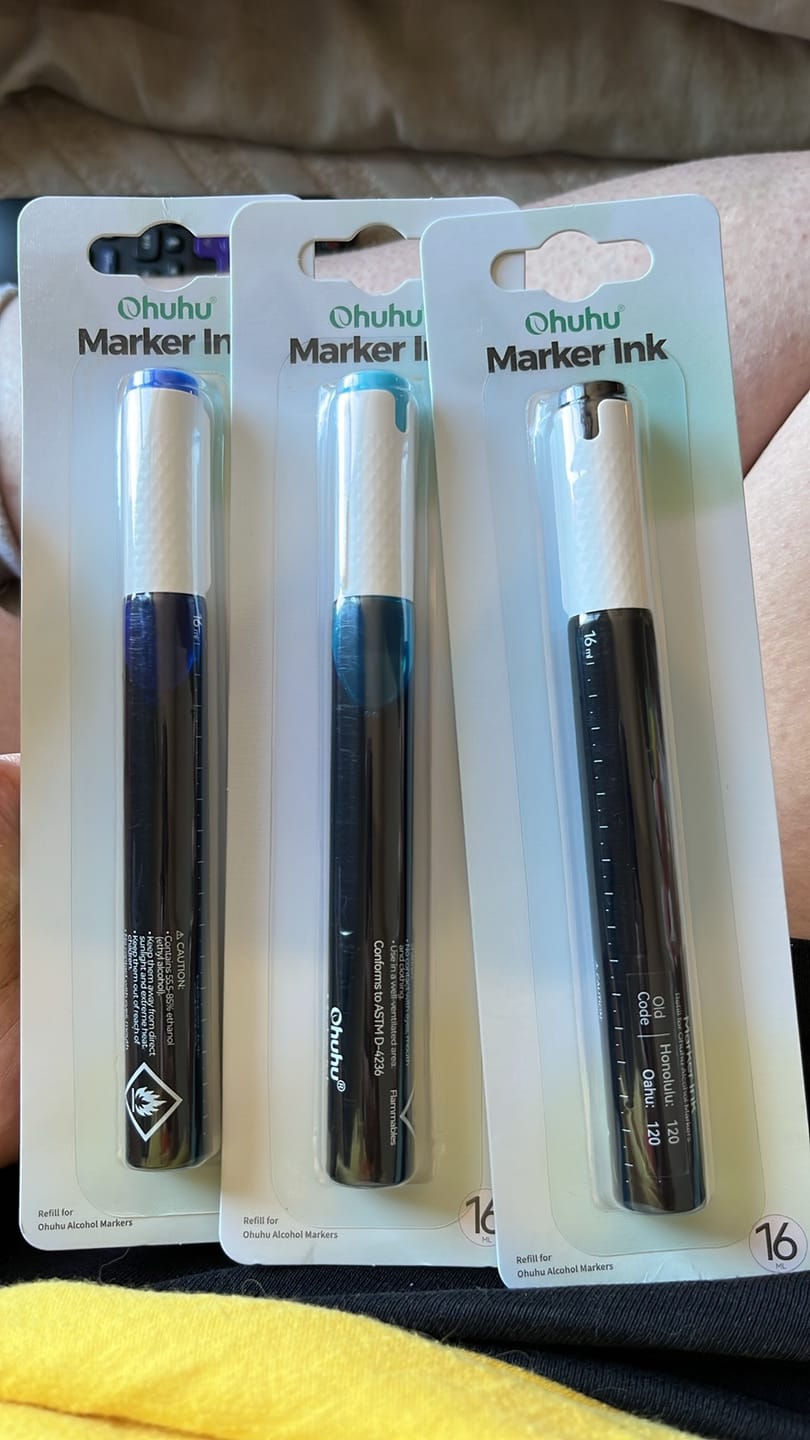 Customer photo review of Ohuhu Marker Ink 120 Refill for Alcohol marker