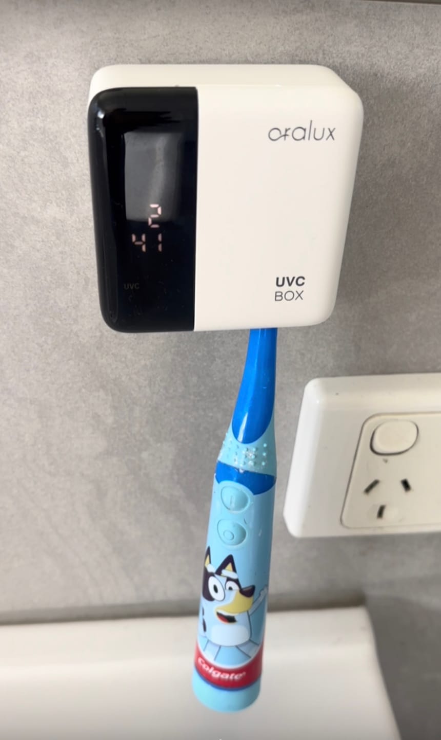 Customer photo review of UV-C Toothbrush Sanitizer