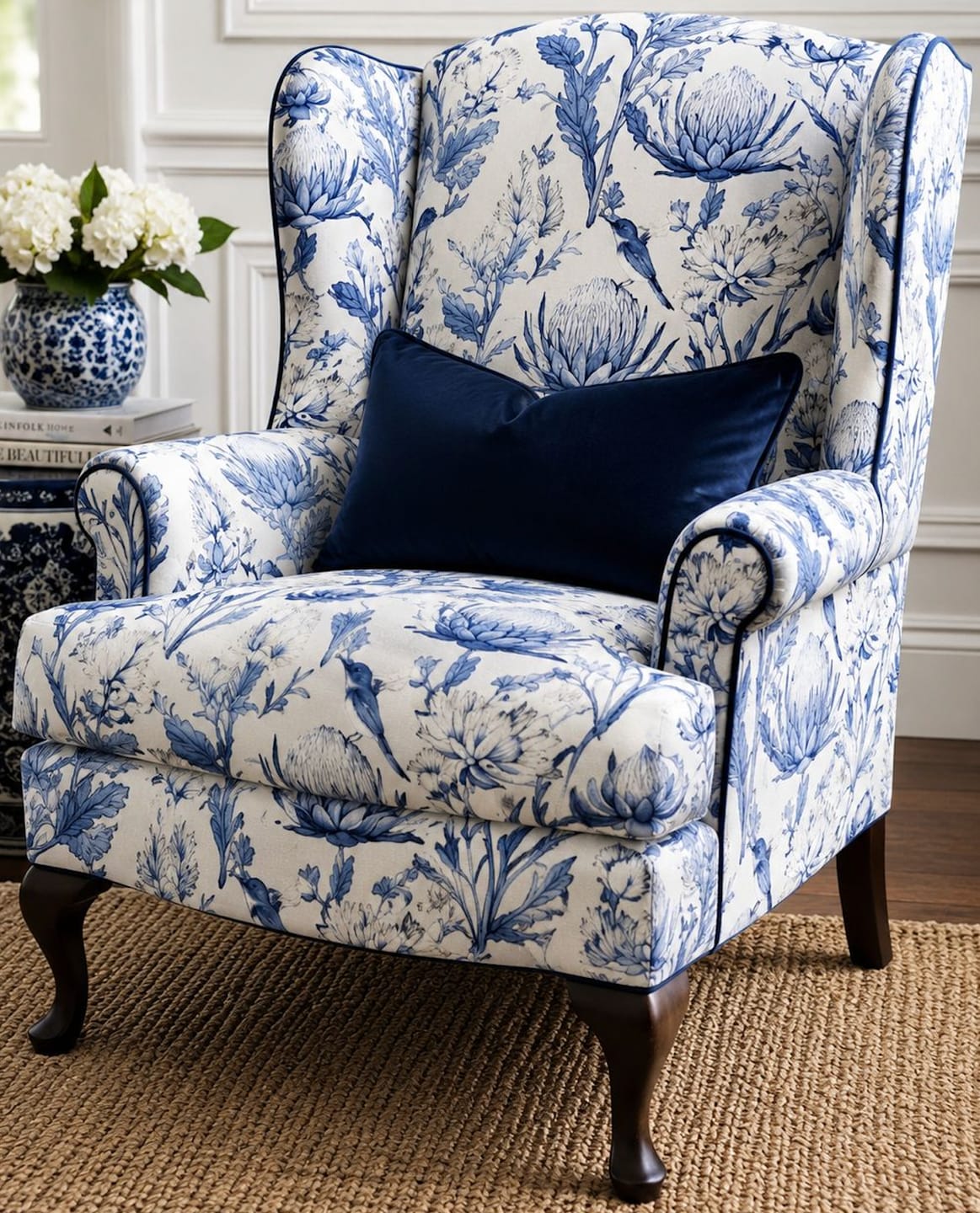 Customer photo review of Printed Velvet Delf Protea