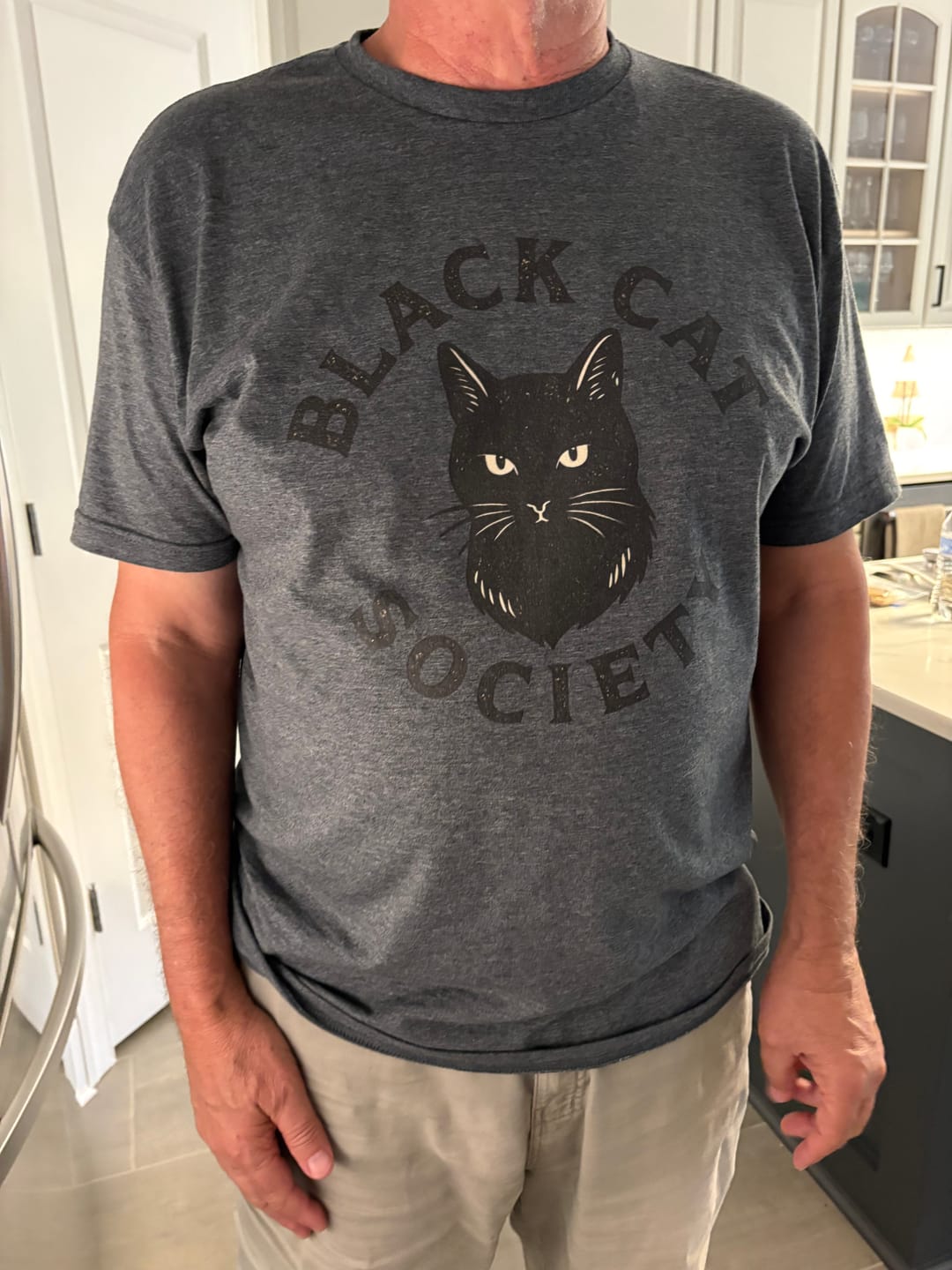 Customer photo review of Black Cat Society Tee