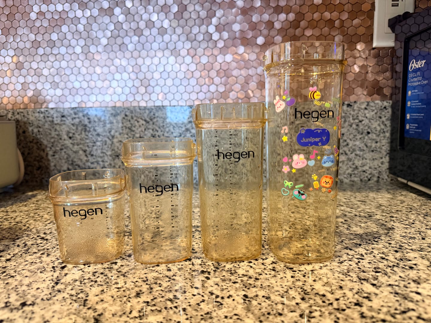 Customer photo review of Hegen PPSU Lifestyle Bottle with Loop and Boot - 450ml/15oz - Slate Grey