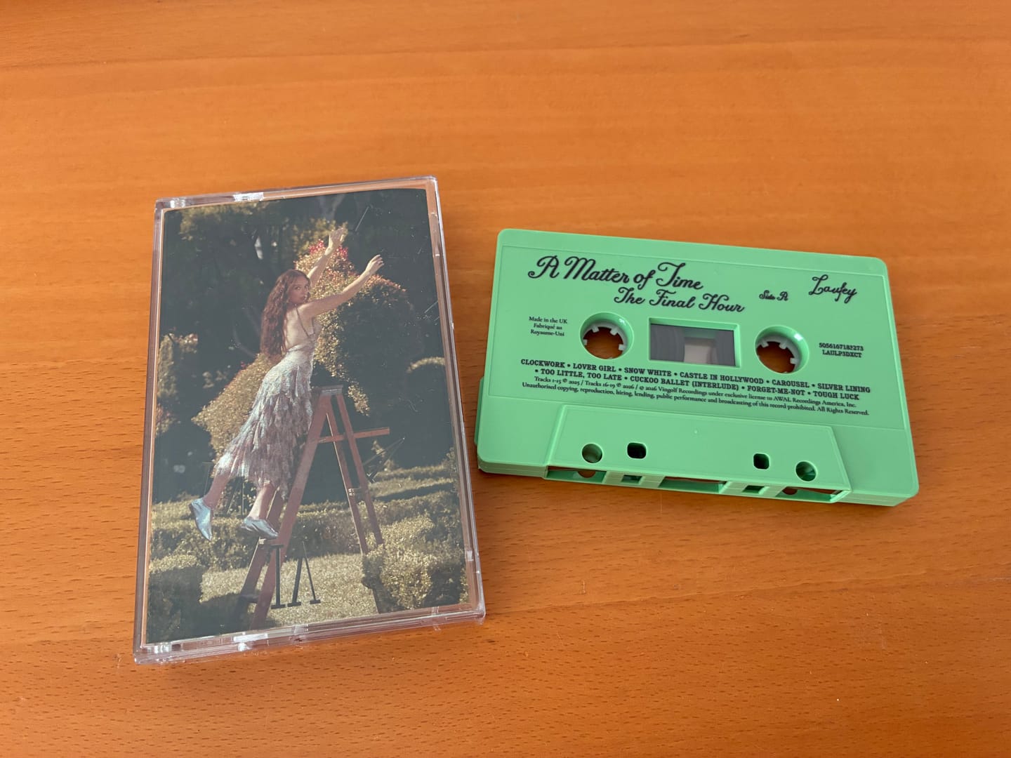 Customer photo review of Laufey - Matter of Time: The Final Hour Cassette Tape