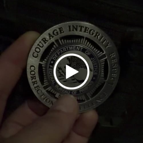 Customer photo review of Department Of Justice Federal Bureau Of Prisons Badge Customizable Number