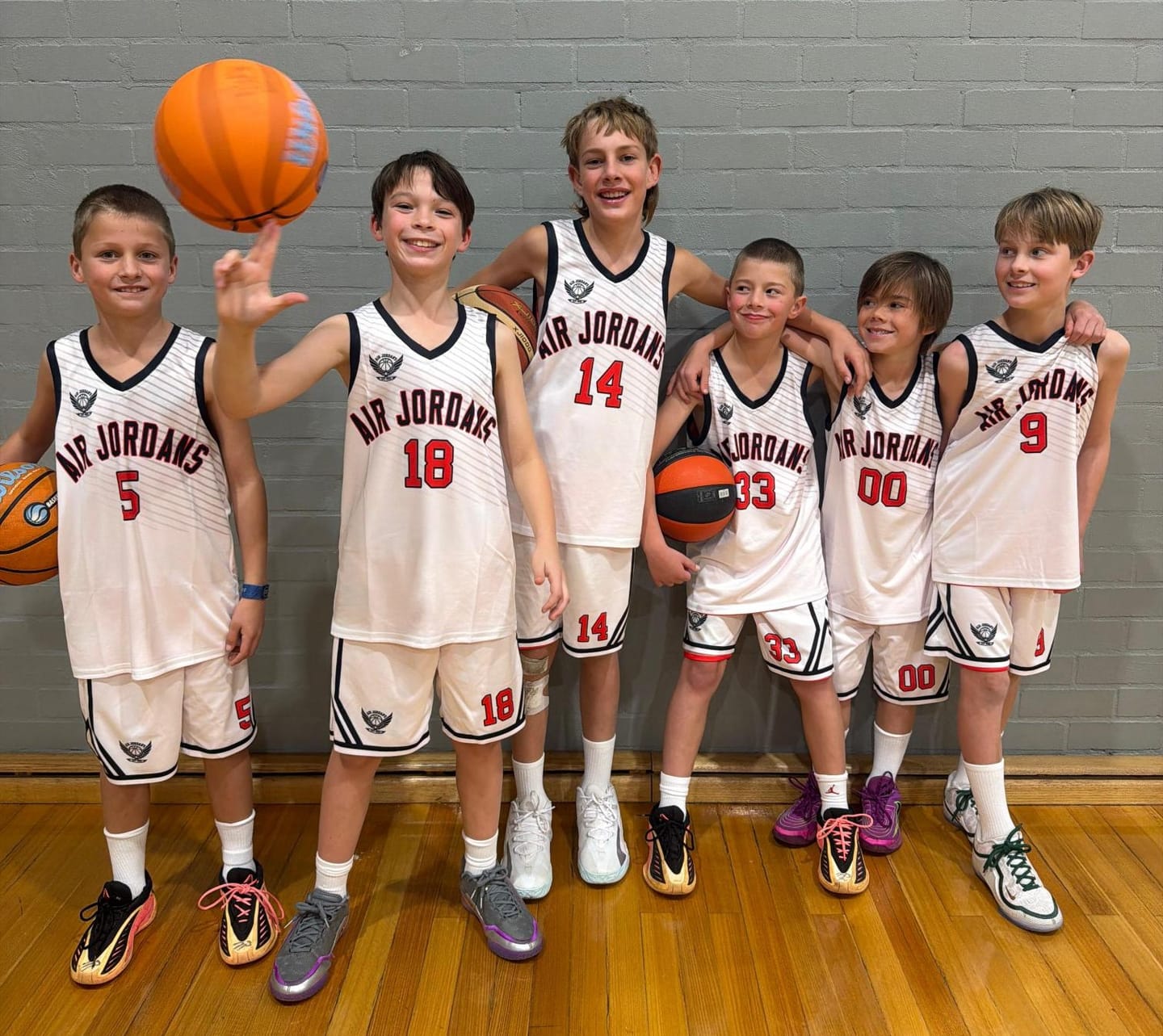 Customer photo review of Custom Red White Chest Slash Patttern Double Side Sports Uniform Basketball Jersey