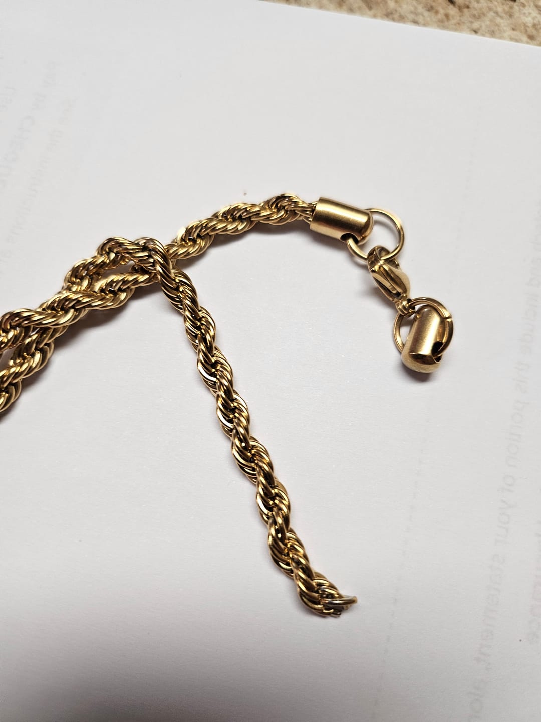 Customer photo review of 18K Gold Rope Chain (3mm - 8mm)