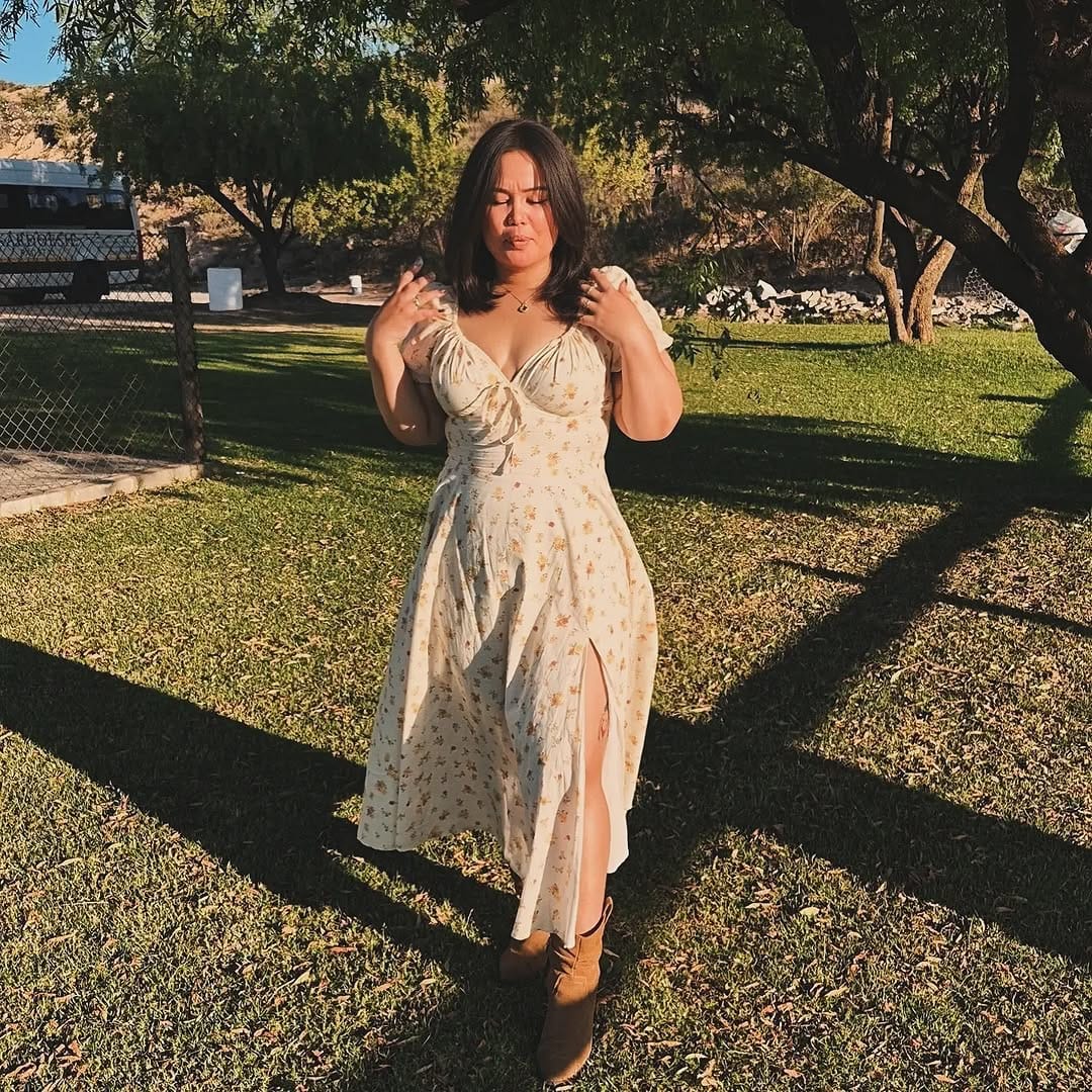 Customer photo review of Sophia Midi Sundress