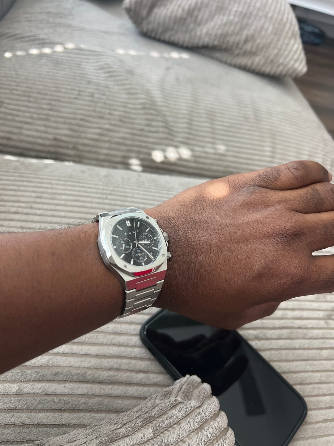Customer photo review of Chronograph 001: Steel/Black