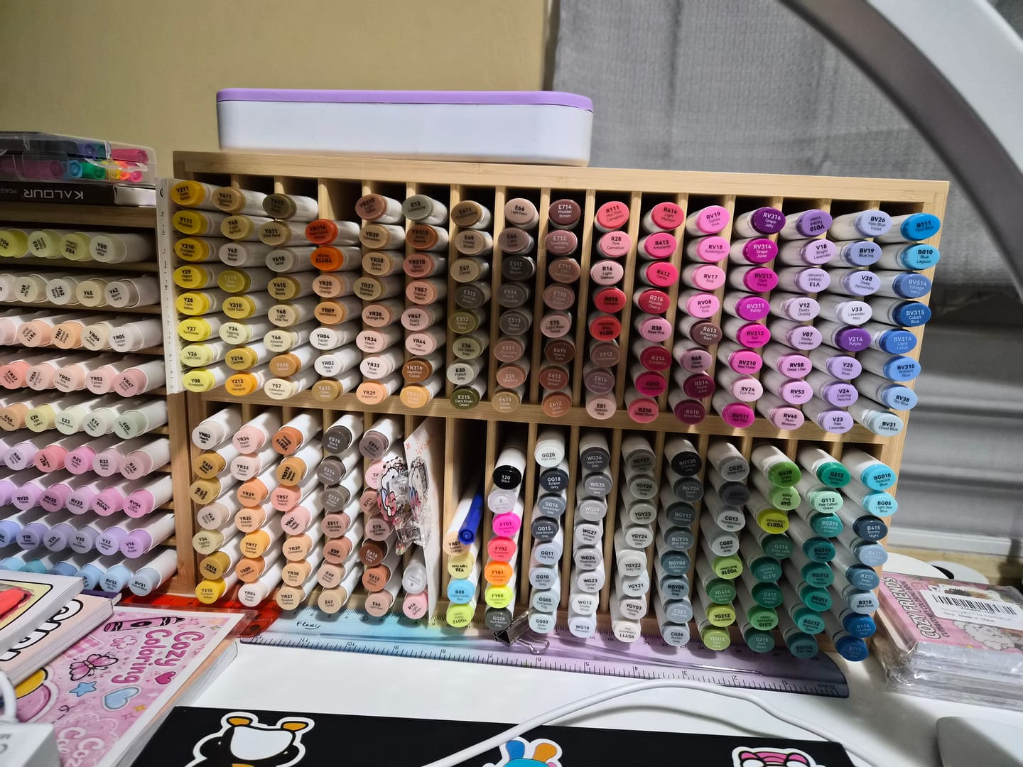 Customer photo review of Ohuhu Bamboo Marker Organizer