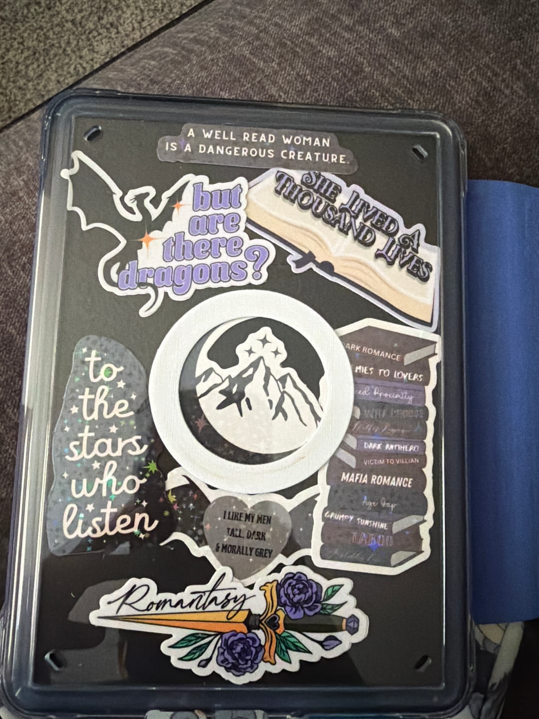 Customer photo review of romantasy sticker pack