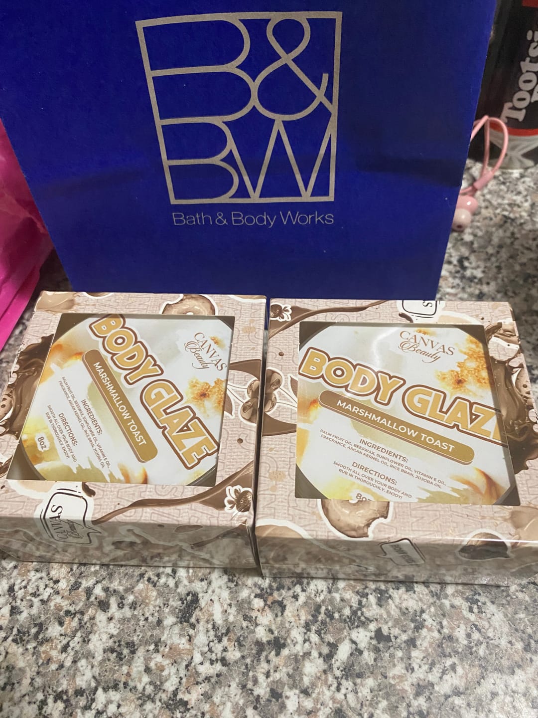 Customer photo review of (NEW) BODY GLAZE: MARSHMALLOW TOAST