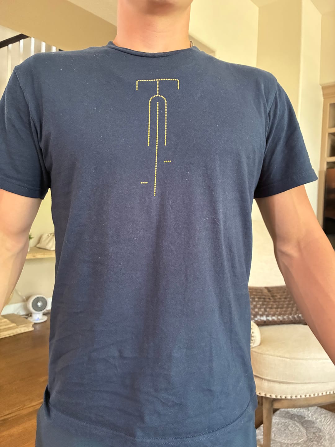 Customer photo review of Dotted Cycle Outline T-Shirt