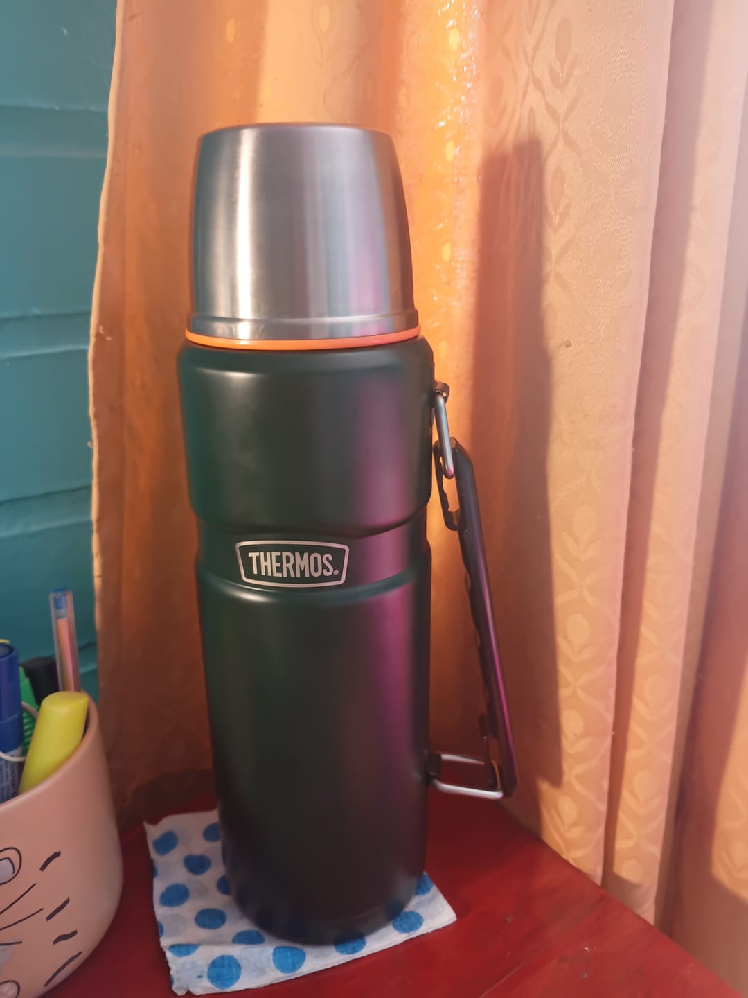 Customer photo review of TERMO LIQUIDO ACERO INOX KING 1,2L MATT GREEN