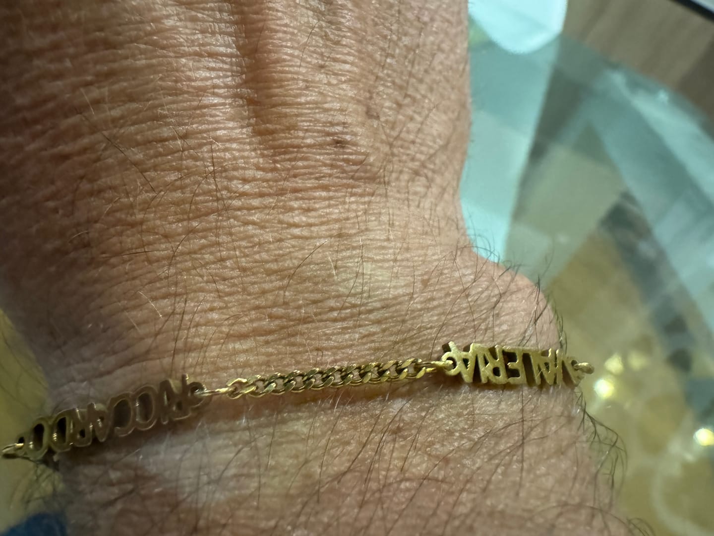 Customer photo review of Bracciale personalizzato con nome