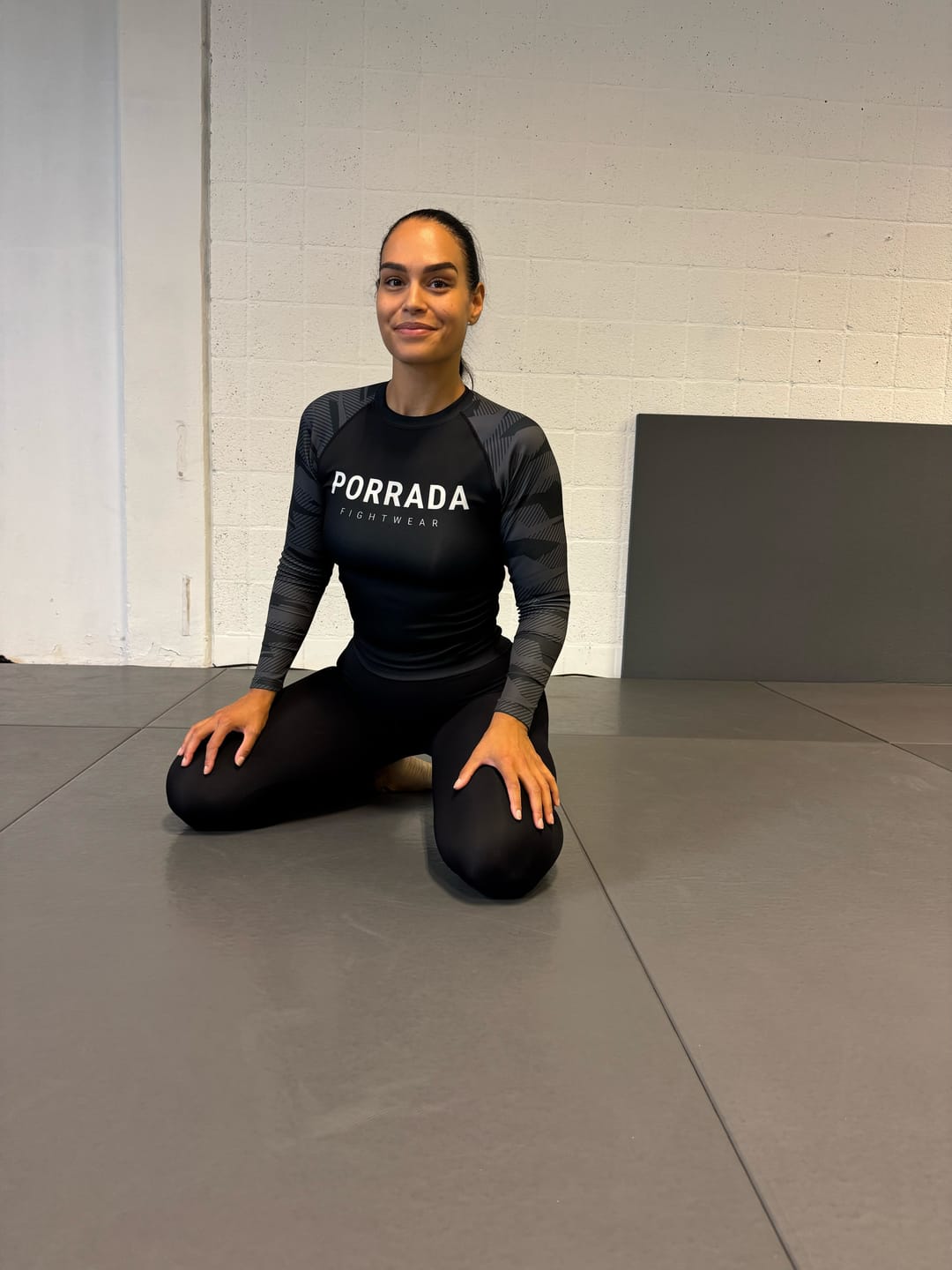 Customer photo review of BLACK CAMO WOMEN RASH GUARD