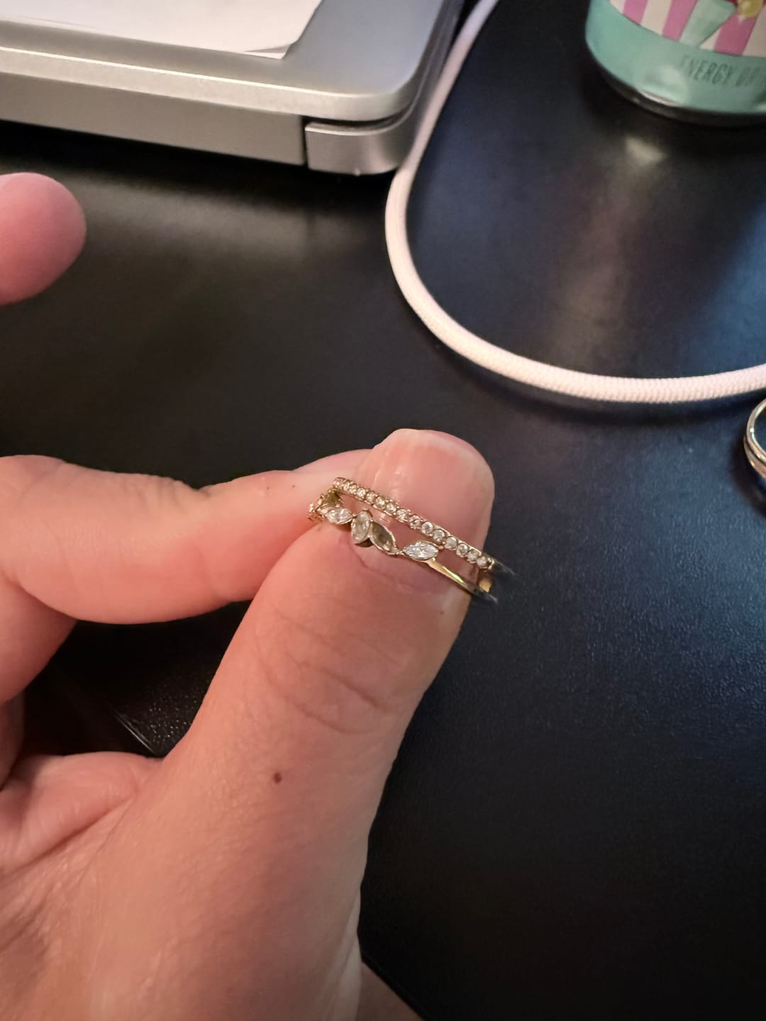 Customer photo review of 18K Gold Mia Crystal Ring