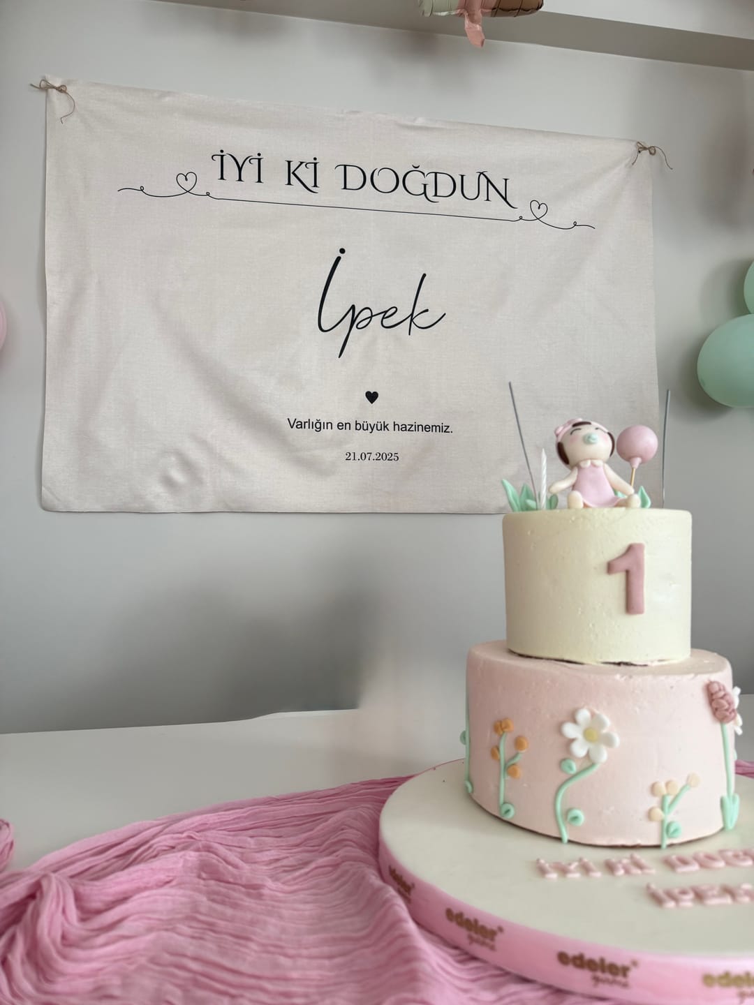 Customer photo review of Kişiselleştirilebilir Doğum Günü Örtüsü (#106)