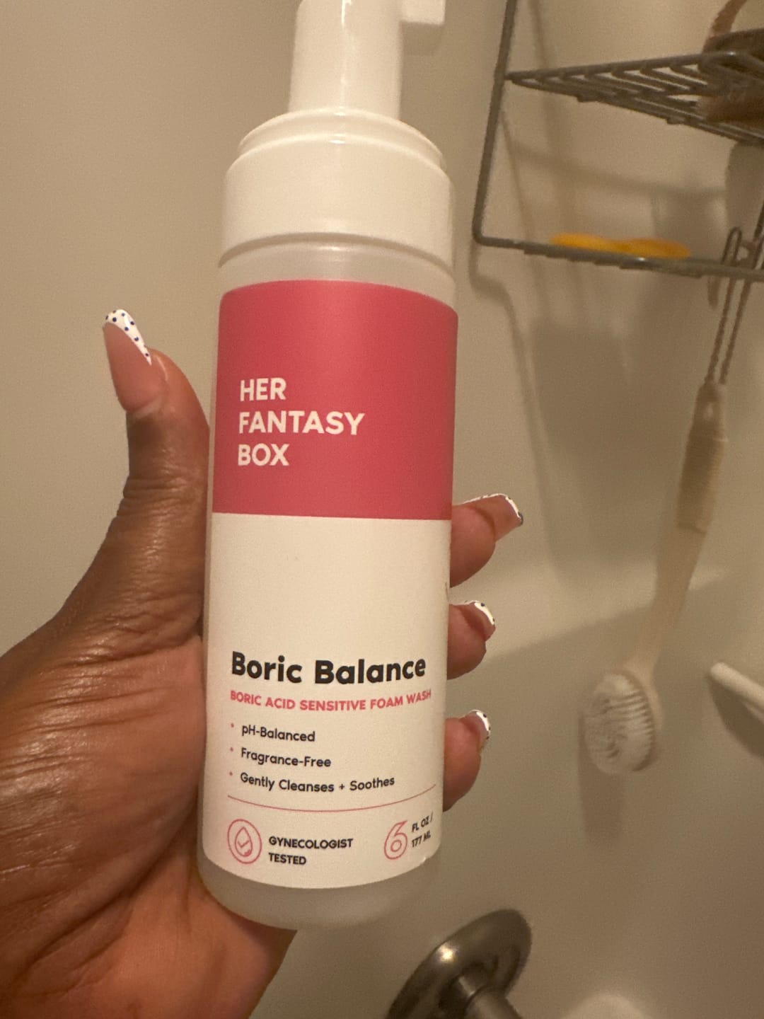 Customer photo review of Boric Balance - Sensitive Boric Acid Foam pH Wash - Natural Ingredients