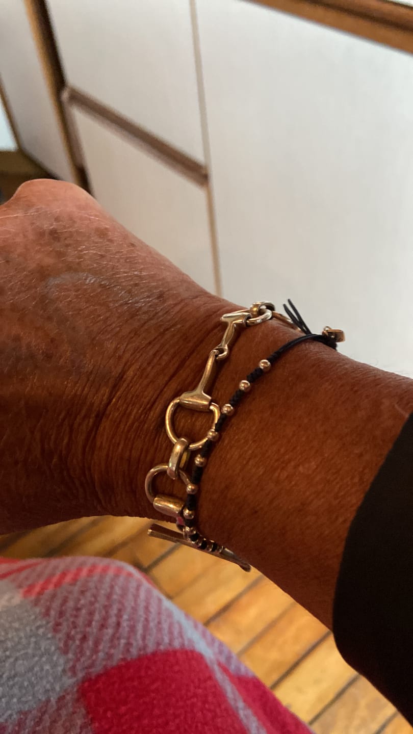 Customer photo review of Exclusive Sterling Silver Beaded Knot Friendship Bracelet