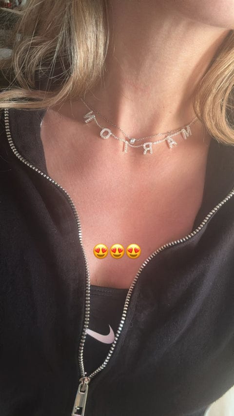 Customer photo review of Diamant-Namenskette