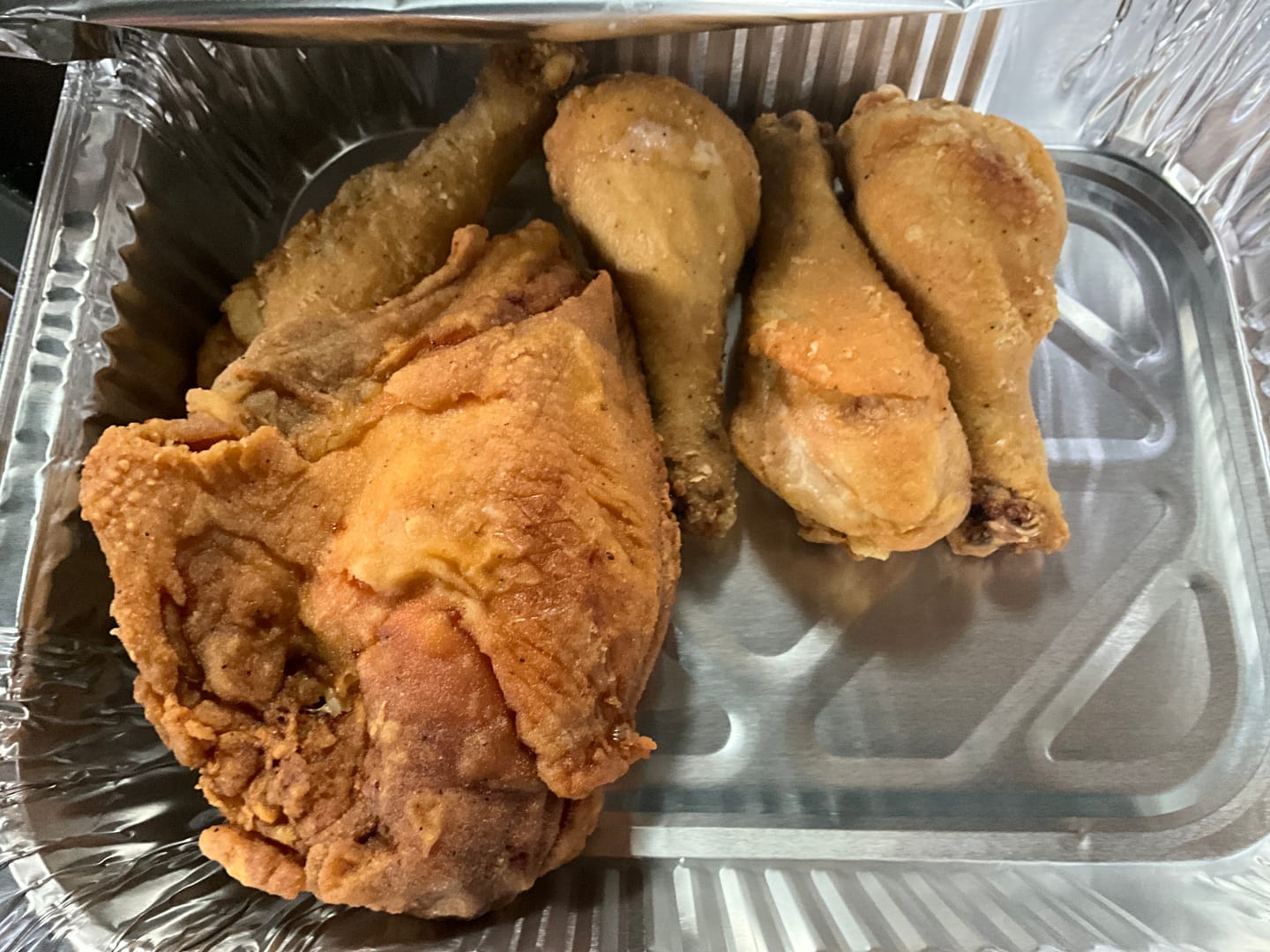 Customer photo review of Cousin T's Gourmet King Trump Fried Chicken Mix (Single Box)