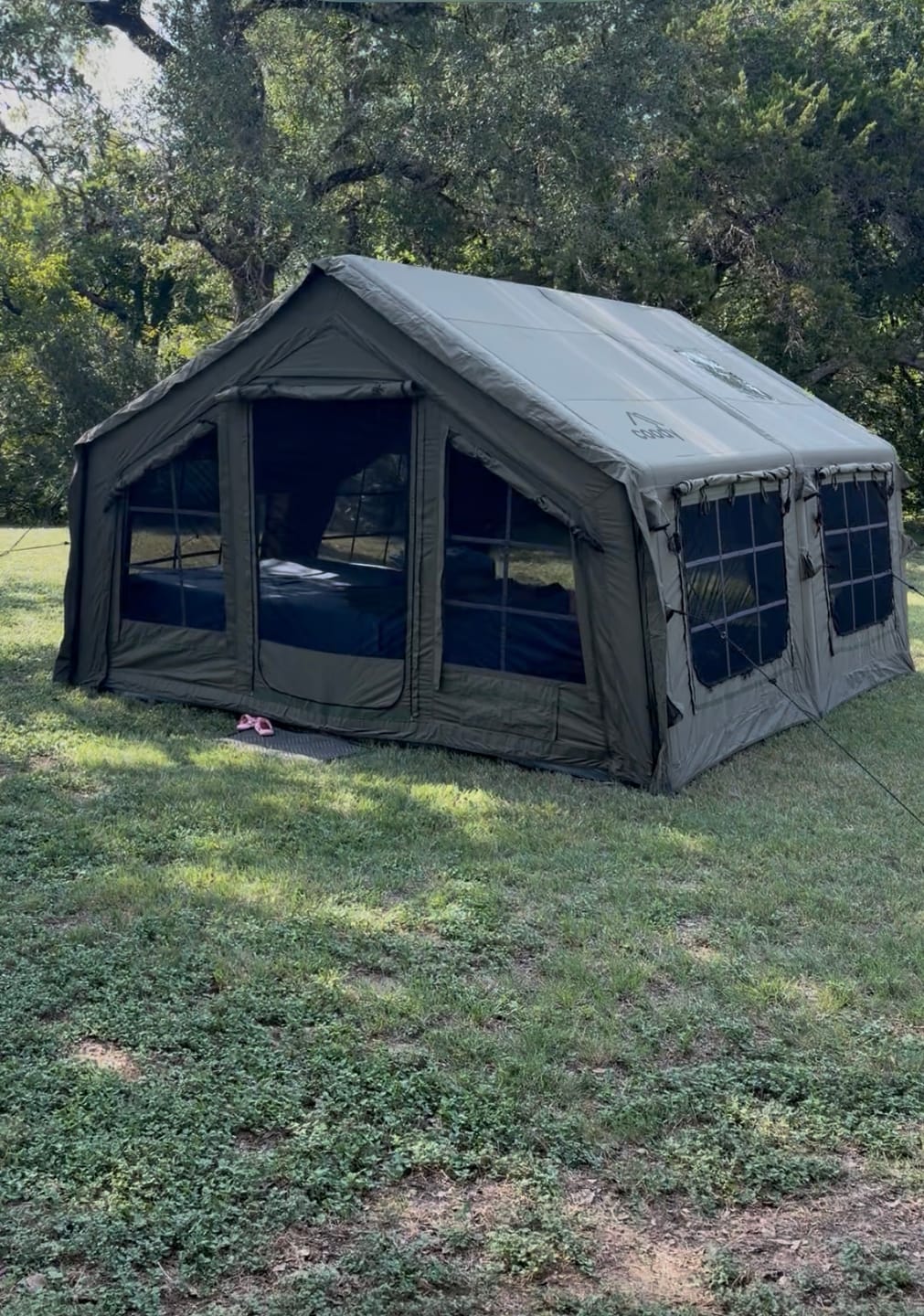 Customer photo review of Coody 13.6 (Koala-5) Forest Green Inflatable Tent for Camping (2-8 person)