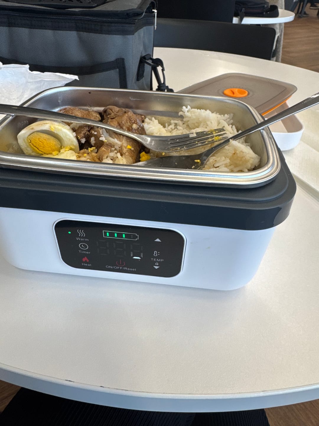 Customer photo review of Explorer Heating Lunchbox™ - Portable And Convenient