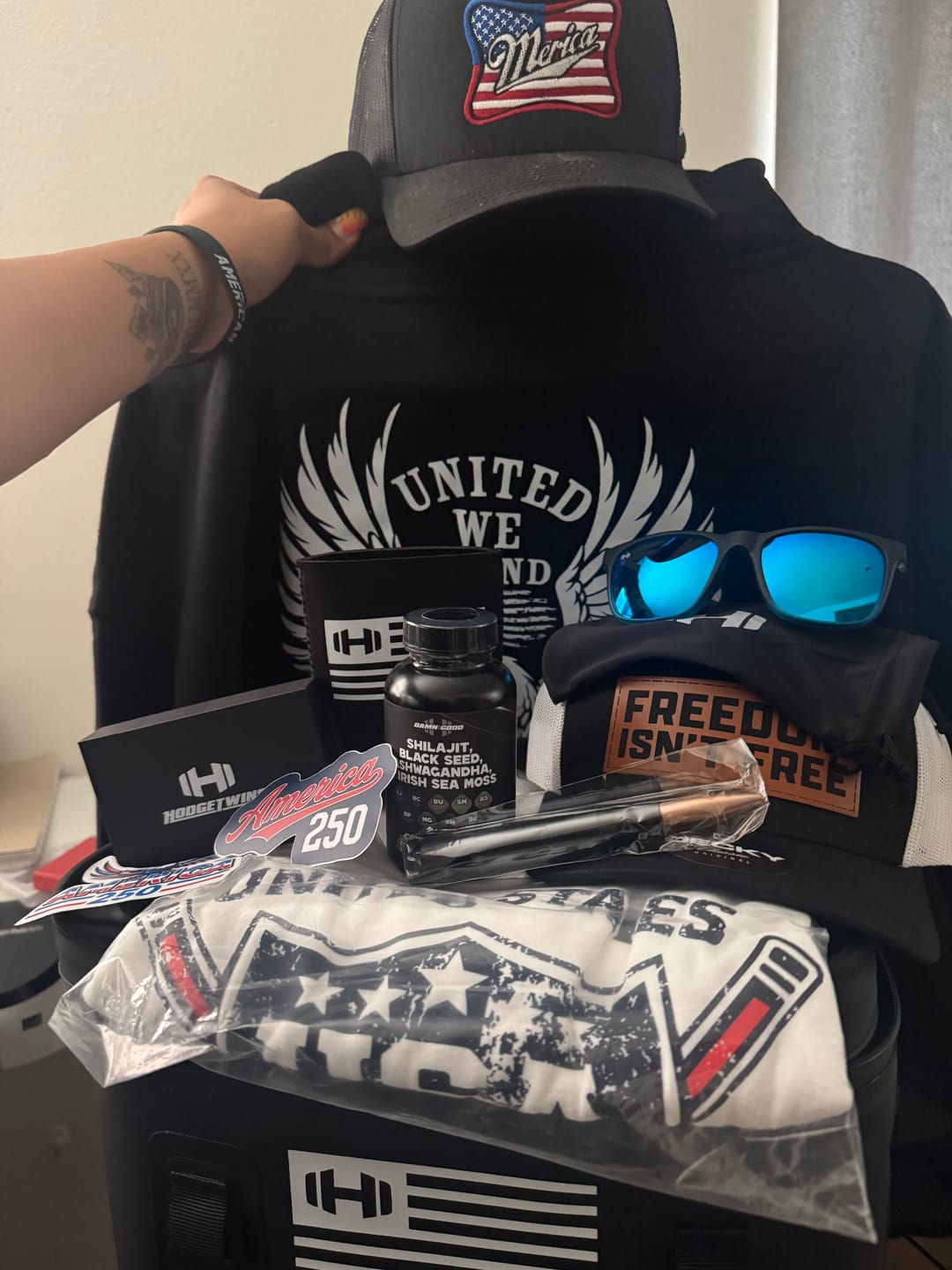 Customer photo review of United We Stand Hoodie