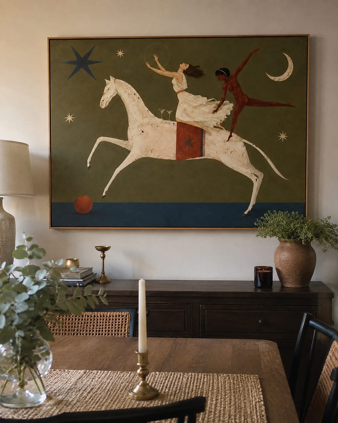 Customer photo review of Moonbound Twin Riders-Horse Painting