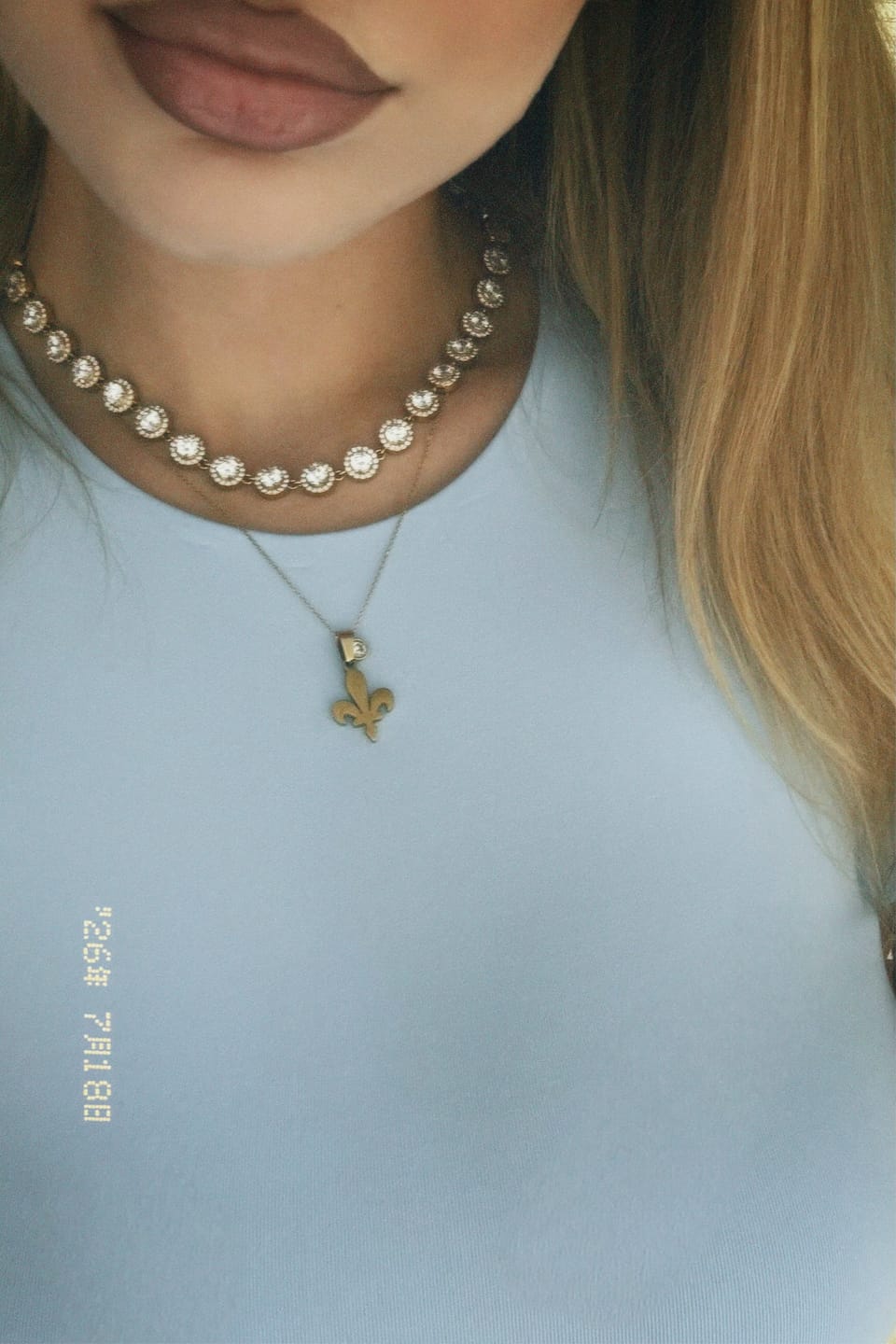 Customer photo review of Crystal Elegance Kette 14K Vergoldet