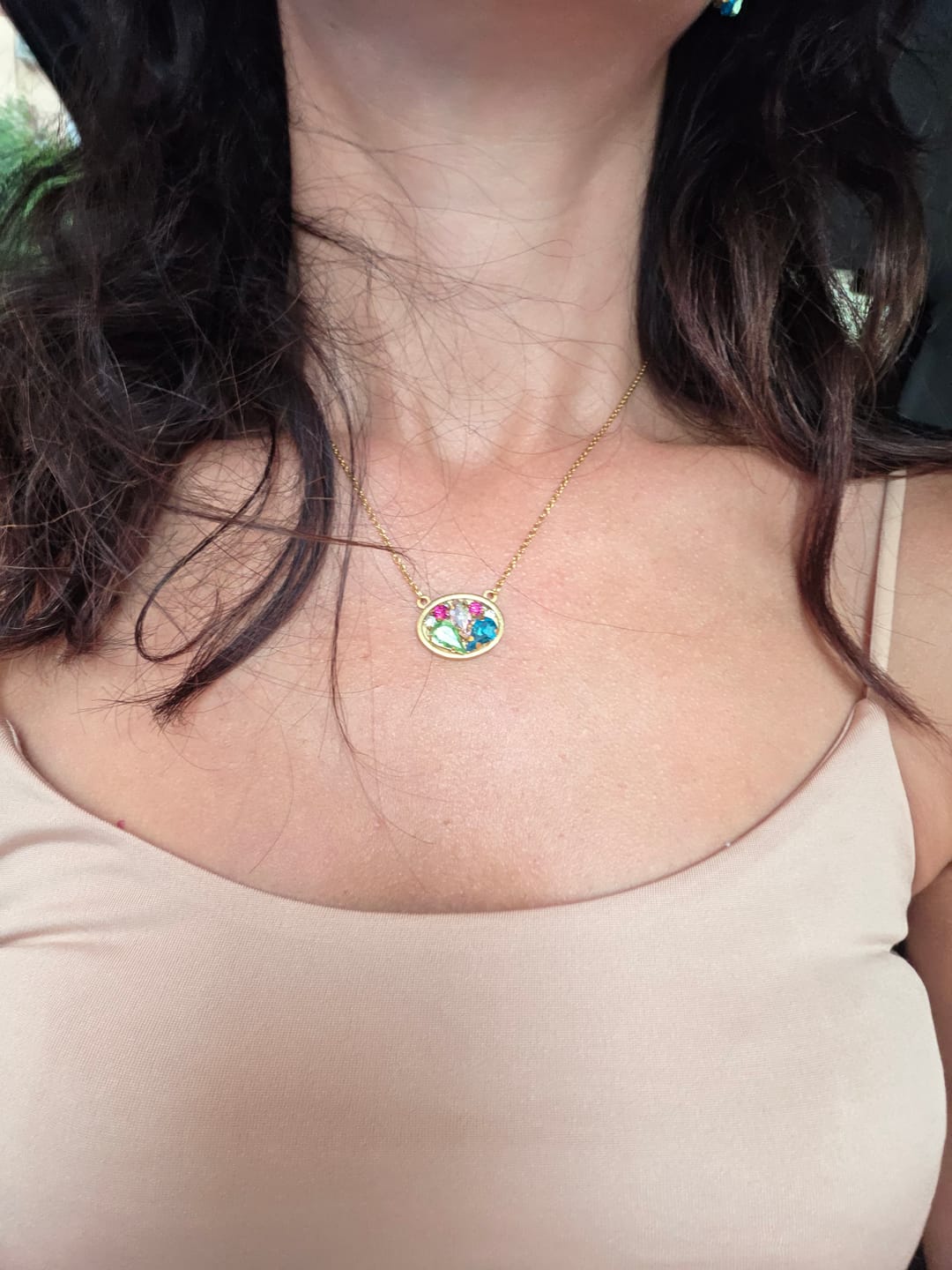 Customer photo review of Collana Ovalina - Personalizzata (Acciaio Inossidabile)