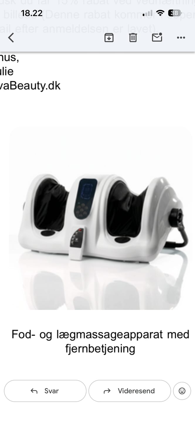 Customer photo review of Fod- og lægmassageapparat med fjernbetjening