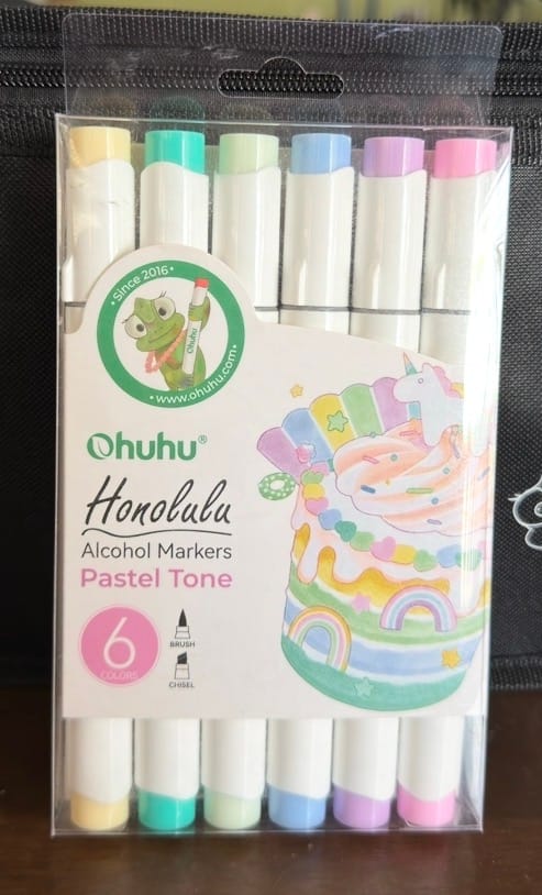 Customer photo review of Ohuhu Honolulu 6 Colors Dual Tips Alcohol Art Markers (New Color Codes)